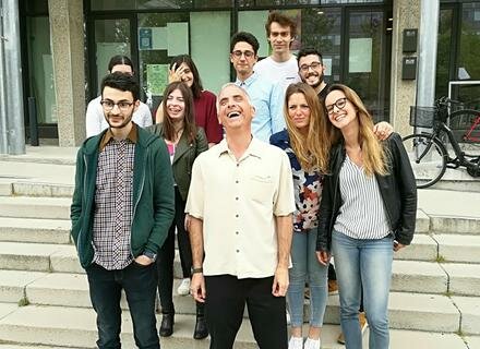 Prof. White with his UBx students (Spring term)